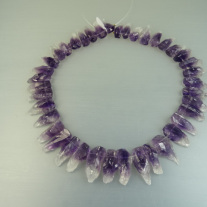 Amethystkette Rohstücke ca.24-26mm