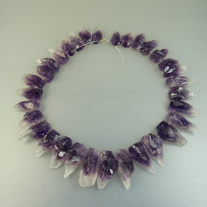 Amethystkette Rohstücke ca.22-30mm