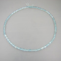 Aquamarin Kristallkette facettiert, ca.4 mm, mehr Details: klick