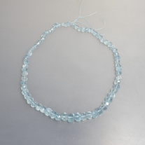 Aquamarinkette facettiert ca.6-12mm