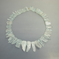 Aquamarinkette Fantasieschliff ca.28-34mm