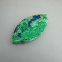 Azuritscheibe Navette ca.31x61mm