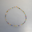 Bunte Edelsteinkette mit verschiedenen facettierten Steinen ca.6mm, mehr Details: klick