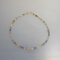Bunte Edelsteinkette mit verschiedenen facettierten Steinen ca.6mm