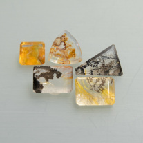 Dendritenquarze facettiert, verschiedene Formen