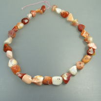 Feueropal Nuggetkette ca.13mm