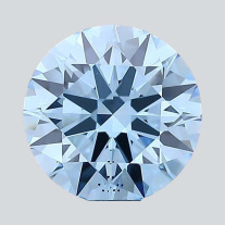 Lab-Grown Diamant Brillantschliff 3.23ct Fancy Vivid Blue, 9,62mm x 9,66mm x 5,73mm