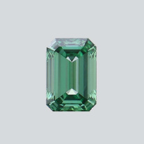 Lab-Grown Diamant Smaragdschliff 0.62ct Fancy Vivid Green, 5,94mm x 4,01mm x 2,55mm