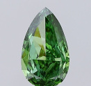 Lab-Grown Diamant Tropfen 0.71ct Fancy Vivid Green VS2 VG VG  8.09 x 4.82 x 2.63 mm, mehr Details: klick