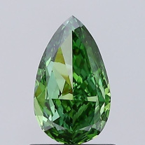 Lab-Grown Diamant Tropfen 0.71ct Fancy Vivid Green VS2 VG VG 8.09 x 4.82 x 2.63 mm