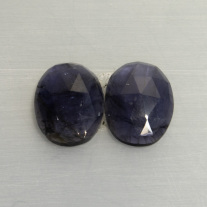 Iolith Oval Rosenschliff ca.13x17mm Paar