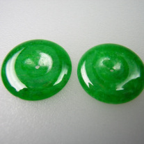 Jade Scheiben ca 14 mm, Paar :