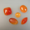 5 Karneol Cabochons, mehr Details: klick