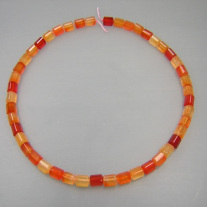 Karneol Kristallkette dreikant facettiert ca.7,5mm