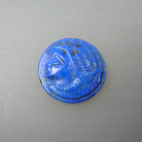 Lapis Lazuli Gravur rund ca.20mm