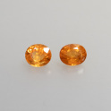 Mandaringranat, oval facettiert, Paar ca.7x8,5mm, mehr Details: klick