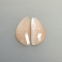 Mondsteinrosen Fantasieform Paar ca.15,5x35mm, mehr Details: klick