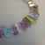 Quarz- Aquamarinkette Fantasieschliff ca.26-31mm