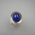 Ring 925 Silber + 750 Gelbgold mit Tansanit Cabochon oval ca.15x20mm