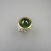 Ring 925 Silber = 750 Gelbgold mit Turmalin Cabochon rund ca.17mm