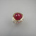 Ring 925 Silber + 750 Gelbgold mit Turmalin Cabochon ca.16x17mm