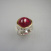 Ring 925 Silber + 750 Gelbgold mit Turmalin Cabochon ca.16x17mm