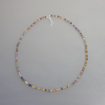Saphir Rondellkette facettiert multicolor ca.4mm