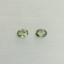 Saphir grün Oval facettiert ca.5x7mm Paar