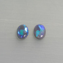 "Schwarzer Opal" oval, Paar ca.6x8,5mm, mehr Details: klick