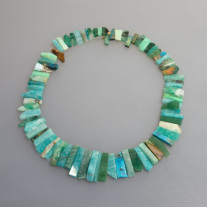 Smaragd, Andenopal, Amazonit Setkette ca.13-30mm