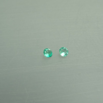 Smaragd rund facettiert, Paar ca.3,5mm