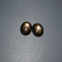 Sternsaphir oval, Paar ca.9x11,5mm