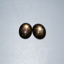 Sternsaphir oval, Paar ca.9x11,5mm