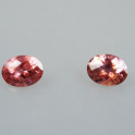 Turmalin oval Turtlecut dunkelrosa ca.6x8mm, Paar, mehr Details: klick