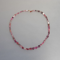 Turmalinkette Fantasieschliff pink ca.5mm