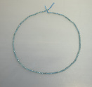 Turmalinkette hellblau facettierte Kugeln ca.3mm, mehr Details: klick