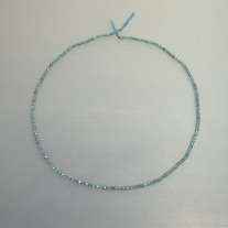 Turmalinkette hellblau facettierte Kugeln ca.3mm
