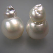 Südseeperlen ca 22x15mm. Paar