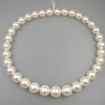Südseeperlenkette weiß 12,2-15,5mm 33 Stück