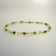 Unikatkette gearbeitet mit 750/- Gelbgold, Turmalin, Aquamarin, Peridot und Citrin
