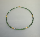Unikatkette gearbeitet mit 750/- Gelbgold, Turmalin, mehr Details: klick