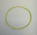 Unikatkette gearbeitet in 925/- Silber vergoldet, Peridot, mehr Details: klick
