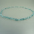 Zirkon Nuggetkette blau ca.6mm